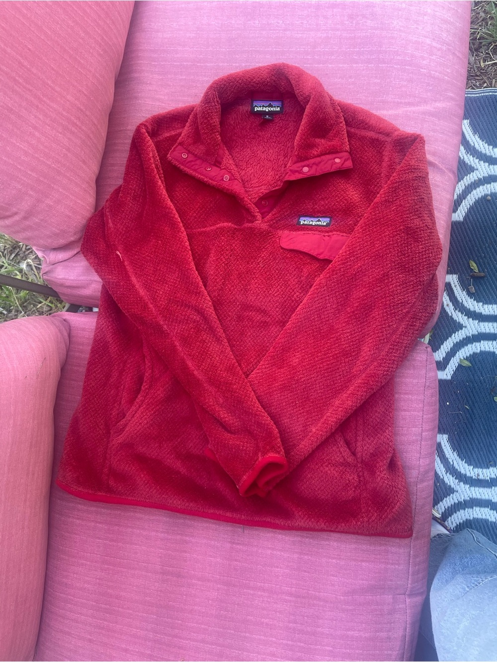 Patagonia Red Fleece Quarter-Snap Pullover